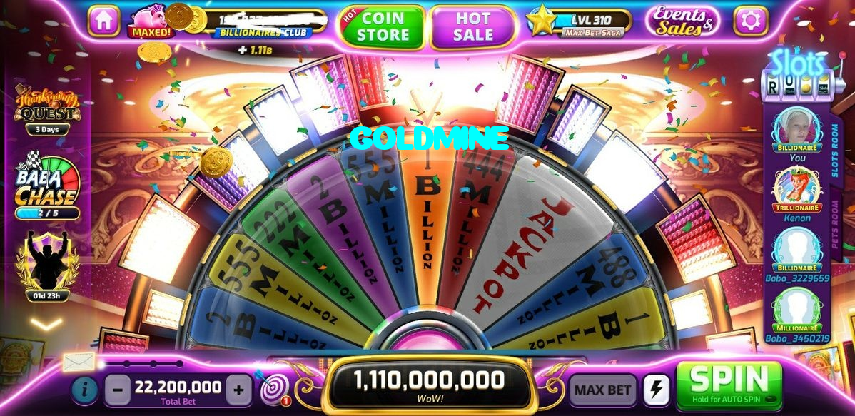 GOLDMINE casino presented on mobile device in Pakistan with slots and live games